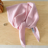 100% Wool Triangle Scarf Warm Knit Shawl_Cwov00262
