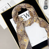 Vintage Print Scarf Velvet Wool Blend Shawl_Cwasc0909