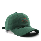 SOFT TOP VINTAGE LETTER EMBROIDERED PEAKED CAP_CWAH1284