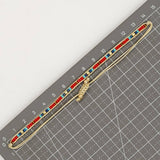 BEADED SMALL CROSS RICE BEAD BRACELET_CWMM3813