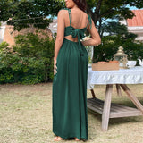 Vacation Chic Beach Backless A Line Halter Dress_Cwdmd1418