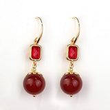 SIMPLE DESIGN NATURAL AGATE EARRINGS FOR WOMEN_CWAJE4005
