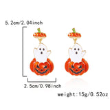 CREATIVE GHOST PUMPKIN DROP EARRINGS FOR WOMEN_CWAJE05623