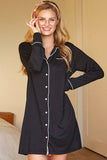 Women Solid Button Down Pajama_Cwdsd10377
