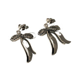 PEARL BOW TIE STUD EARRINGS VERSATILE EARRINGS_CWAJE5078