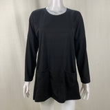 Solid-Color Loose Round-Neck Pocket T-Shirt