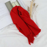 100% WOOL SOLID SCARF ELEGANT UNISEX SPRING WRAP_CWASC1093
