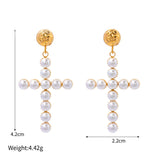 PEARL CROSS VERSATILE 18K GOLD EARRINGS_CWAHA0904