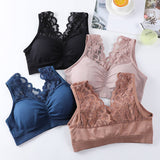 Women Plus-Size Lace Bra With Beautiful Back_Cwmu0050