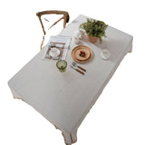 Waffle Tassel Solid Color Dining Table_Cwmm0971