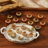 PERSONALIZED COLORFUL STRIPED OIL DROP EARRINGS_CWMM3608