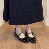 SILVER LEATHER MARY JANES WITH BOW STRAP_CWSHF0073