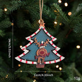 RUSTIC WOOD CHRISTMAS TREE SANTA SNOWMAN DECOR_CWMM9668