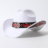 ETHNIC STYLE WESTERN COWBOY FEDORA HAT_CWAH3628
