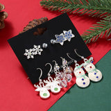 CHRISTMAS ALLOY EARRINGS AND PENDANT SET 6 PIECES_CWMM2628