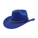 MEN WOMEN ETHNIC WOOL FEDORA JAZZ COWBOY HAT_CWAH04415
