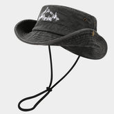 Vintage Wide Brim Sun Hat For Hiking Camping_Cwah3887
