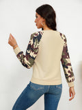 Womens Casual Camouflage Hoodie Pullover