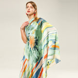 LILY PRINT SILK SCARF GRAFFITI STYLE FOR WOMEN_CWASC0674