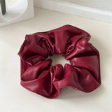 RETRO RED LEATHER HAIR BAND HAIR ACCESSORIES_CWAHA4169