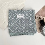 Floral Cotton Linen Square Scarf For Women_Cwasc1413