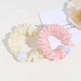 PEARL HIGH ELASTIC PLEATED SOLID COLOR HAIR ROPE_CWAHA2321