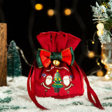 Velvet Apple Gift Bag Xmas Eve Candy Pouch_Cuab00752