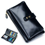 Vintage Waxed Leather Multifunctional Wallet_Cwab3812