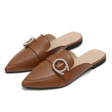 CASUAL POINTED TOE FLAT BOTTOM MULES_CWSHF0033