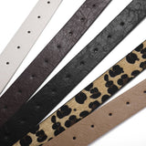 Fashionable Day-Shaped Buckle Leopard Print Belt