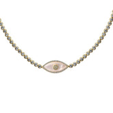 FASHIONABLE DEVILS EYE ZIRCON CLAVICLE NECKLACE_CWMM3764