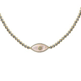 FASHIONABLE DEVILS EYE ZIRCON CLAVICLE NECKLACE_CWMM3764
