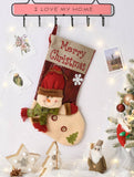 SEQUINED 3D SANTA CLAUS CHRISTMAS STOCKINGS_CWMS1424