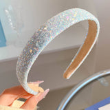 FASHION WIDE BRIM BLUE HEADBAND HAIRPIN HEADDRESS_CWAHA4026