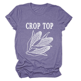 CORN LETTER PRINT TEE WOMEN S CASUAL T SHIRT_CWTTS1502
