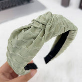 SOLID COLOR CROSS KNOT WIDE BRIM HEADBAND_CWAHA2083