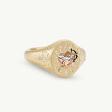 STAINLESS STEEL FASHION PAINTED RHINESTONE RING_CWMM5706