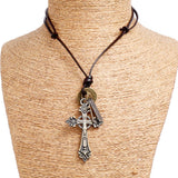 RETRO ADJUSTABLE CROSS PENDANT NECKLACES_CWAJE0498