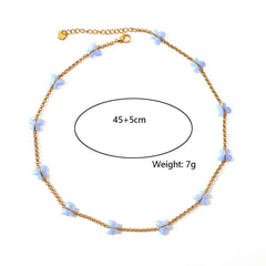 MINIMALIST 18K STEEL BUTTERFLY OCEAN PENDANT_CWMM8821