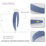 CHECKERBOARD HAIRPIN HEADBAND WIDE BRIM HEADBAND_CWAHA4380