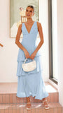 Stylish Sleeveless V-Neck French Cake Dress