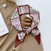 RETRO GEOMETRIC PRINT STRIPED SCARF_CWASC0709