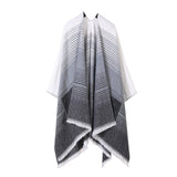 FASHIONABLE SHAWL IMITATION CASHMERE SLIT CAPE_CWASC2226