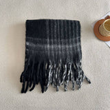 RED PLAID SCARF SOFT FAUX CASHMERE WINTER WRAP_CWASC2343