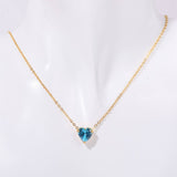 STAINLESS STEEL BIRTHSTONE HEART NECKLACE_CWMM5667