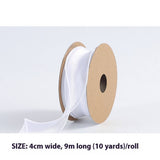 PLAIN FISHTAIL ORGANZA WITH FLORAL BINDINGDIYRIBBON_CWMM5788