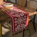 CONTRAST FABRIC FESTIVE TABLECLOTH_CWMM0998