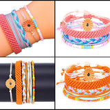 SUNFLOWER DAISY MIXED COLOR WOVEN BRACELET_CWAJE0717