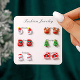 CHRISTMAS NEW CREATIVE CARTOON EARRING COMBINATION_CWMM2613