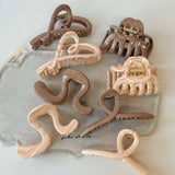 Relaxed Bun Claw Clip Retro Elegant Hair Grip_Cwaha08237
